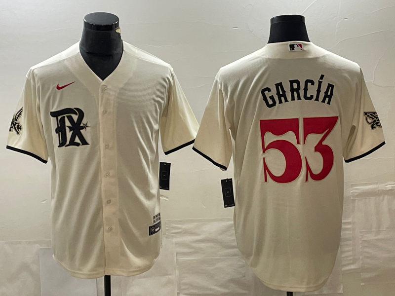 Men's Texas Rangers Adolis Garcia #53 Cream 2023 City Connect Baseball Jersey